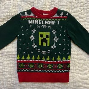 NWT BOYS MINECRAFT CHRISTMAS UGLY SWEATER 4T